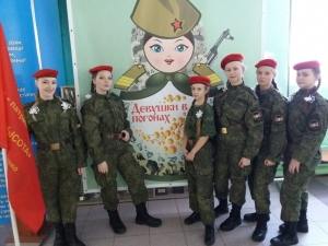 Команда девчонок из Хорлово, на областном конкурсе «Девушки в погонах»