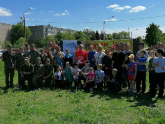 Прошла  военно-спортивная эстафета «Марш-бросок», посвящённая 76-й годовщине Победы в Великой Отечественной войне